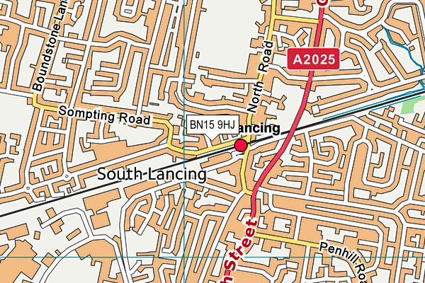 BN15 9HJ map - OS VectorMap District (Ordnance Survey)
