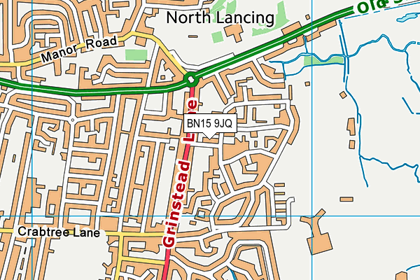 BN15 9JQ map - OS VectorMap District (Ordnance Survey)