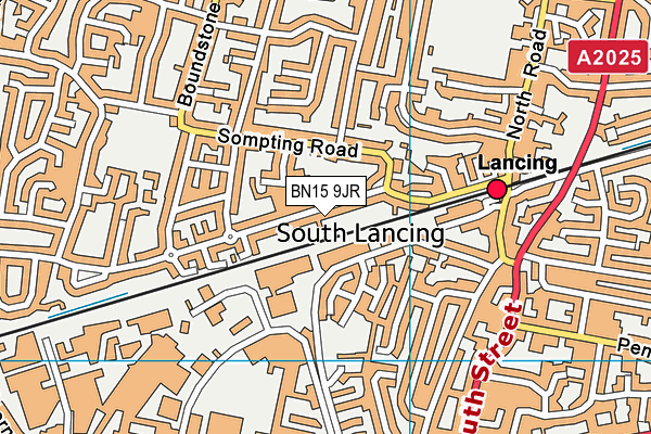BN15 9JR map - OS VectorMap District (Ordnance Survey)