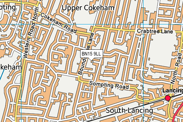 BN15 9LL map - OS VectorMap District (Ordnance Survey)