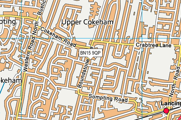 BN15 9QP map - OS VectorMap District (Ordnance Survey)