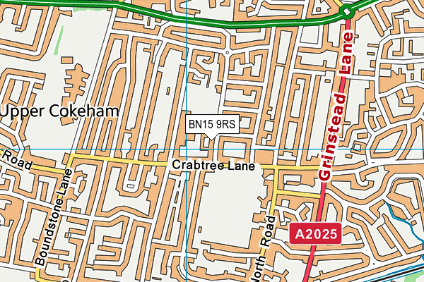 BN15 9RS map - OS VectorMap District (Ordnance Survey)