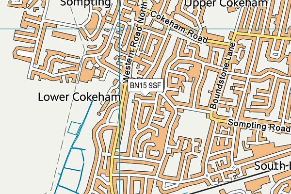 BN15 9SF map - OS VectorMap District (Ordnance Survey)
