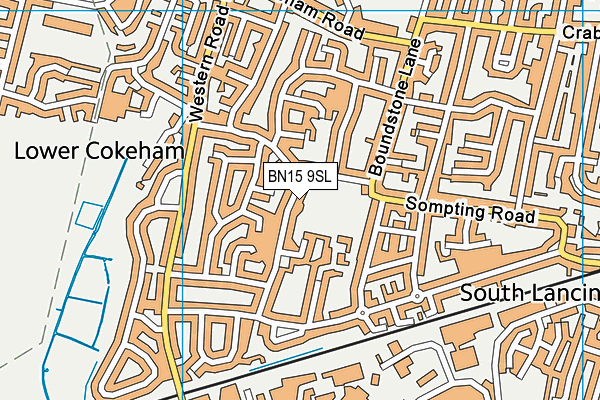 BN15 9SL map - OS VectorMap District (Ordnance Survey)