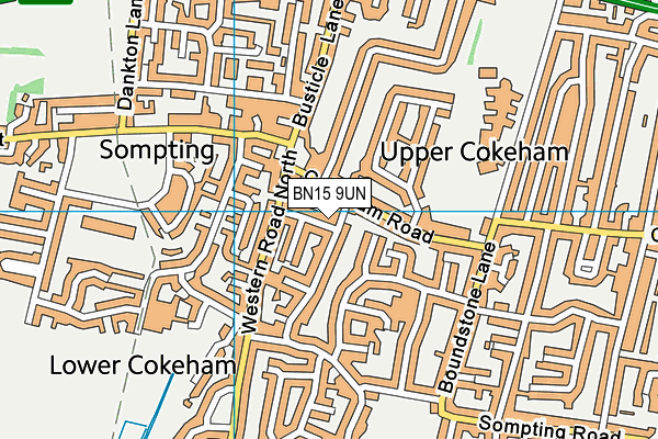 BN15 9UN map - OS VectorMap District (Ordnance Survey)
