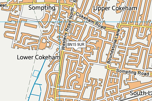 BN15 9UR map - OS VectorMap District (Ordnance Survey)