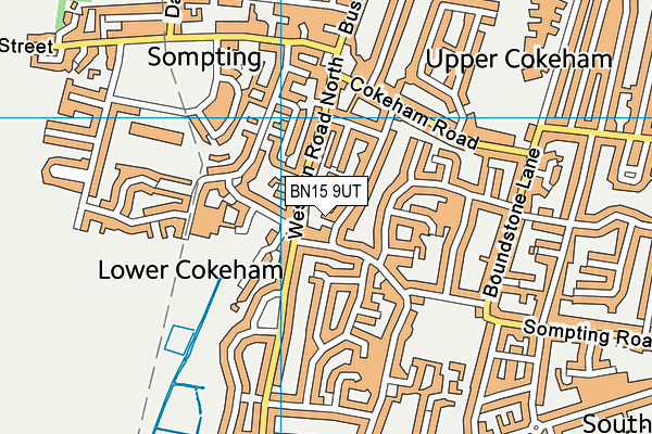 BN15 9UT map - OS VectorMap District (Ordnance Survey)