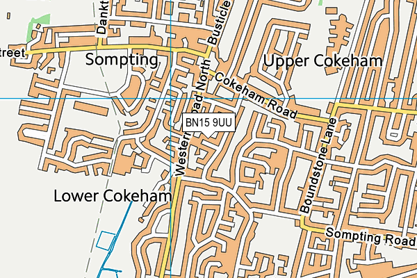 BN15 9UU map - OS VectorMap District (Ordnance Survey)