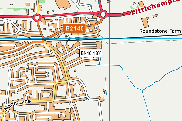 BN16 1BY map - OS VectorMap District (Ordnance Survey)