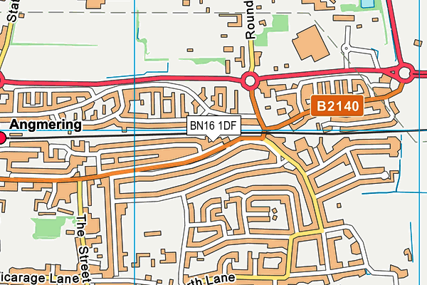BN16 1DF map - OS VectorMap District (Ordnance Survey)