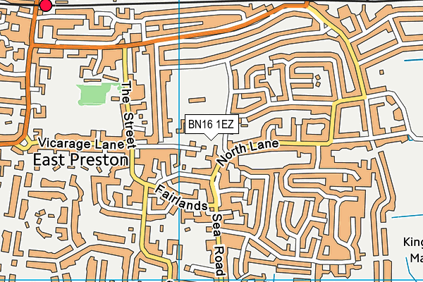 East Preston Junior School map (BN16 1EZ) - OS VectorMap District (Ordnance Survey)