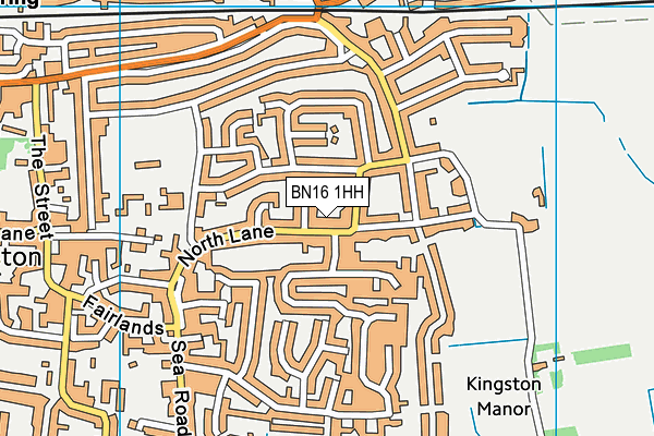 BN16 1HH map - OS VectorMap District (Ordnance Survey)