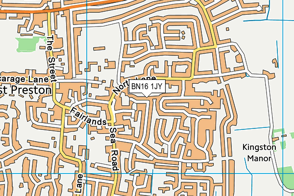 BN16 1JY map - OS VectorMap District (Ordnance Survey)