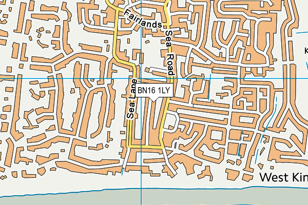 BN16 1LY map - OS VectorMap District (Ordnance Survey)