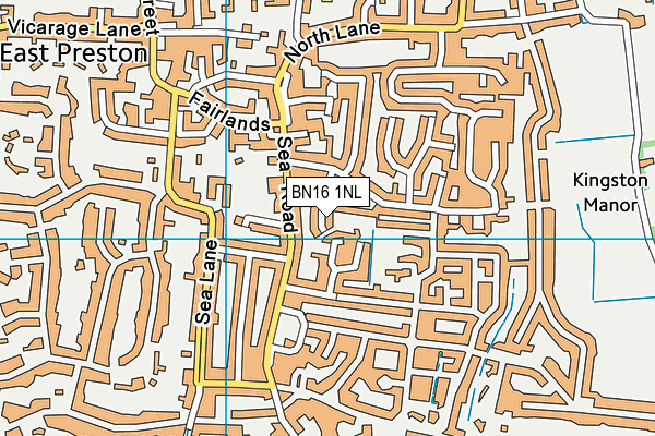 BN16 1NL map - OS VectorMap District (Ordnance Survey)