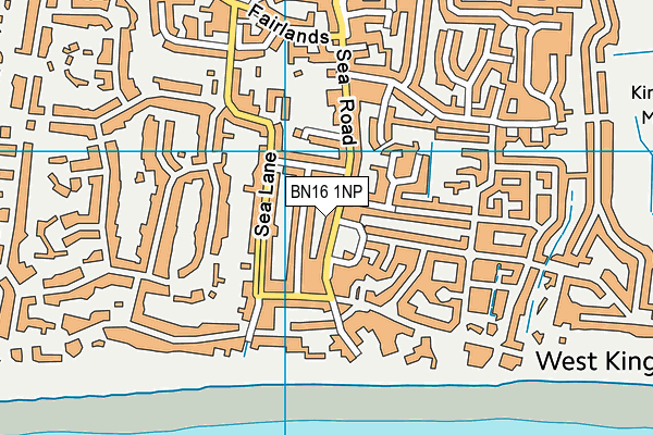 BN16 1NP map - OS VectorMap District (Ordnance Survey)