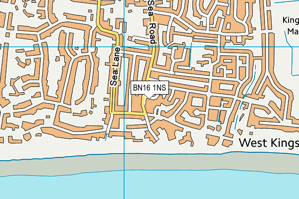 BN16 1NS map - OS VectorMap District (Ordnance Survey)