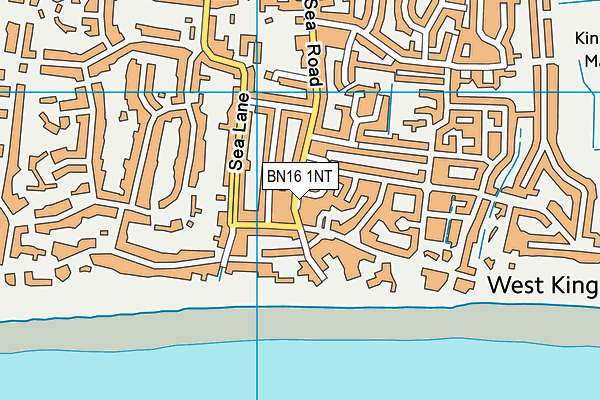 BN16 1NT map - OS VectorMap District (Ordnance Survey)