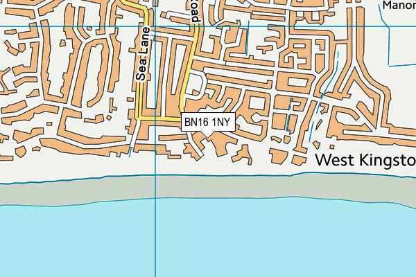 BN16 1NY map - OS VectorMap District (Ordnance Survey)