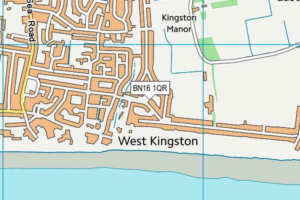 BN16 1QR map - OS VectorMap District (Ordnance Survey)