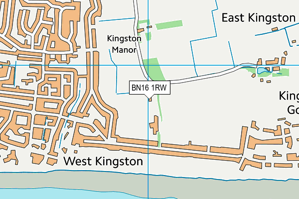 BN16 1RW map - OS VectorMap District (Ordnance Survey)