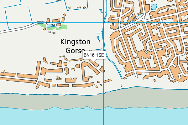 BN16 1SE map - OS VectorMap District (Ordnance Survey)