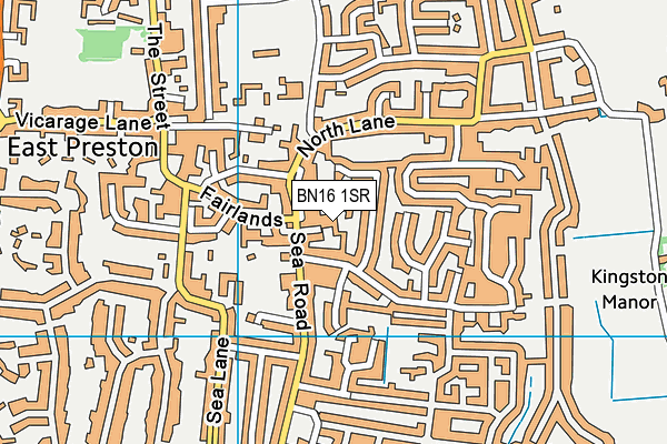 BN16 1SR map - OS VectorMap District (Ordnance Survey)