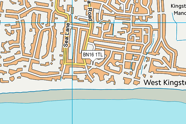 BN16 1TL map - OS VectorMap District (Ordnance Survey)