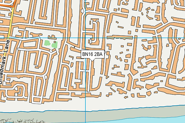 BN16 2BA map - OS VectorMap District (Ordnance Survey)