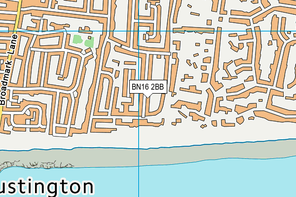 BN16 2BB map - OS VectorMap District (Ordnance Survey)
