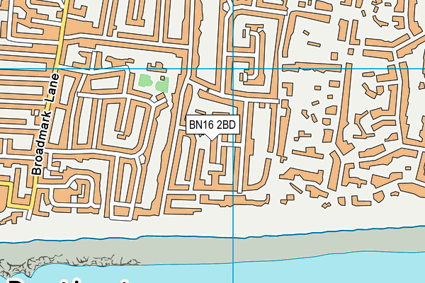 BN16 2BD map - OS VectorMap District (Ordnance Survey)