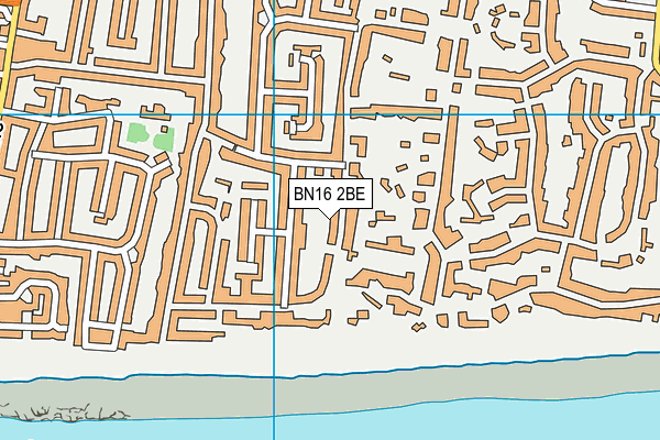 BN16 2BE map - OS VectorMap District (Ordnance Survey)