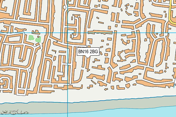 BN16 2BG map - OS VectorMap District (Ordnance Survey)