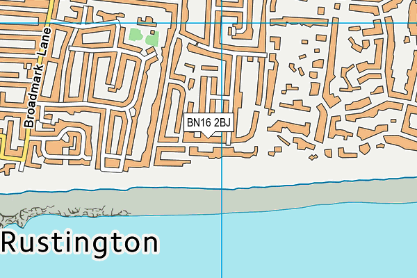 BN16 2BJ map - OS VectorMap District (Ordnance Survey)