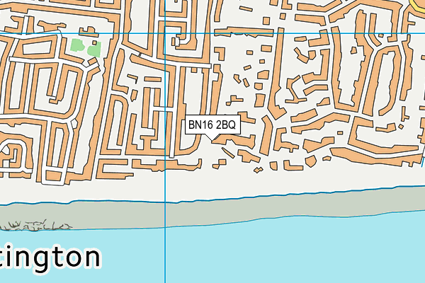BN16 2BQ map - OS VectorMap District (Ordnance Survey)