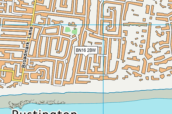 BN16 2BW map - OS VectorMap District (Ordnance Survey)