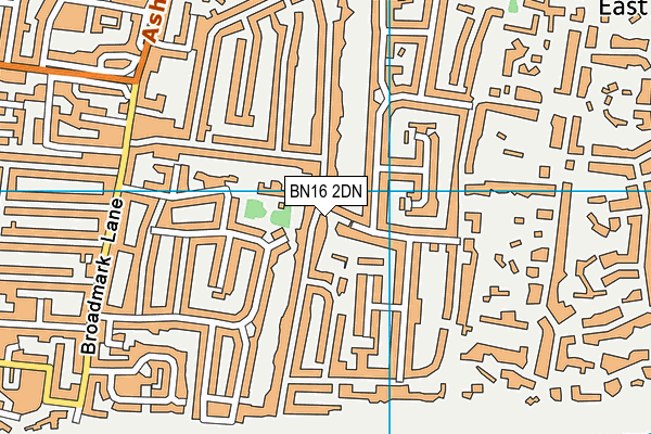 BN16 2DN map - OS VectorMap District (Ordnance Survey)