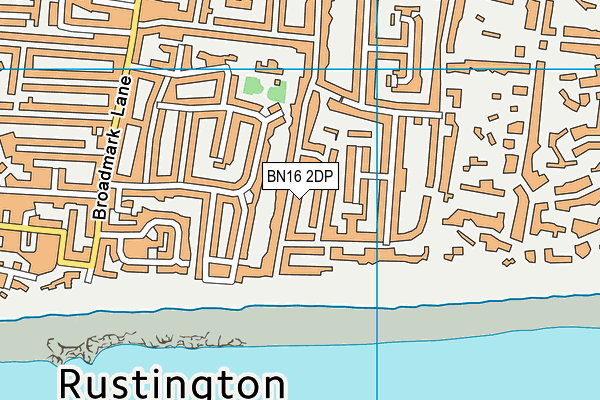 BN16 2DP map - OS VectorMap District (Ordnance Survey)