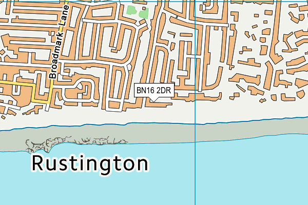BN16 2DR map - OS VectorMap District (Ordnance Survey)