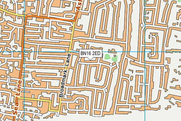 BN16 2ED map - OS VectorMap District (Ordnance Survey)