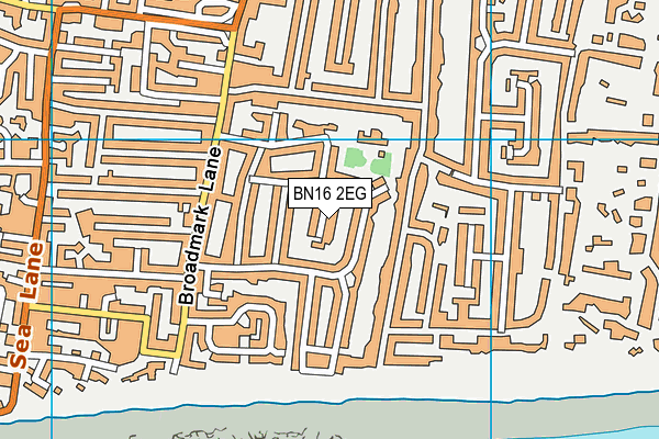 BN16 2EG map - OS VectorMap District (Ordnance Survey)