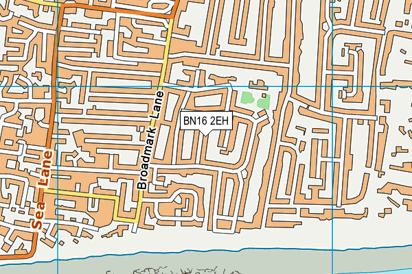 BN16 2EH map - OS VectorMap District (Ordnance Survey)