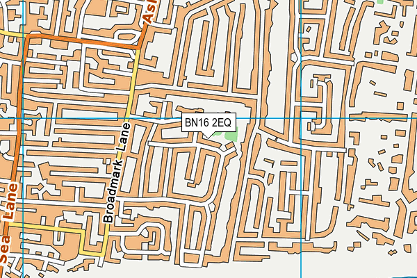 BN16 2EQ map - OS VectorMap District (Ordnance Survey)