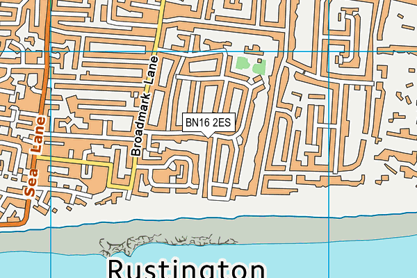 BN16 2ES map - OS VectorMap District (Ordnance Survey)