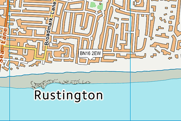 BN16 2EW map - OS VectorMap District (Ordnance Survey)