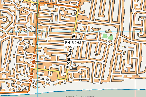 BN16 2HJ map - OS VectorMap District (Ordnance Survey)