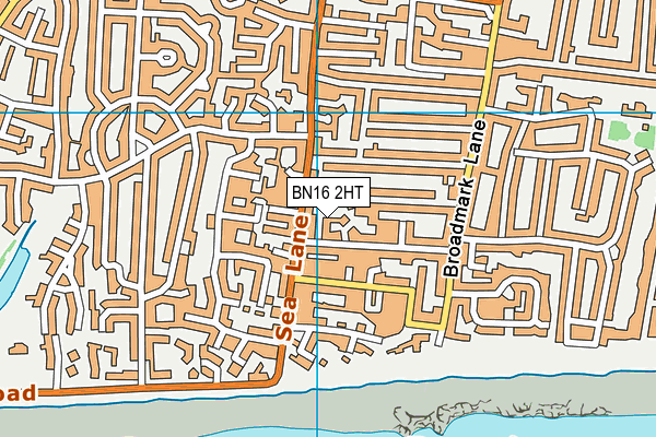 BN16 2HT map - OS VectorMap District (Ordnance Survey)