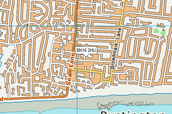 BN16 2HU map - OS VectorMap District (Ordnance Survey)