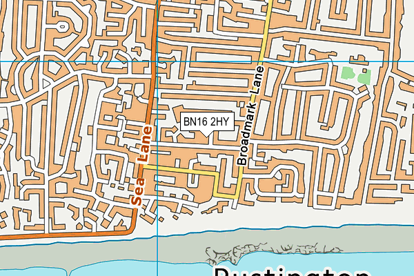 BN16 2HY map - OS VectorMap District (Ordnance Survey)
