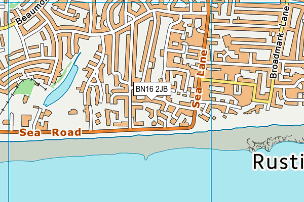 BN16 2JB map - OS VectorMap District (Ordnance Survey)